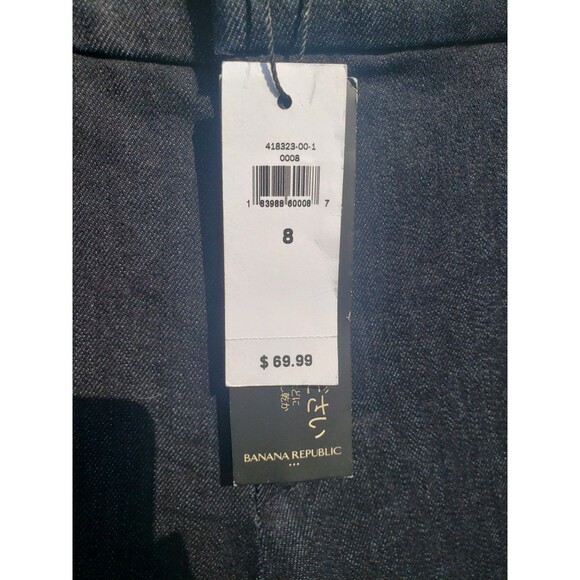 NWT Banana Republic Sloan Cropped Length Dark Denim Pants Size 8 New Old Stock - Picture 7 of 16